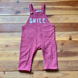Zara Smile Overalls Salmon Pink size 6-9 months